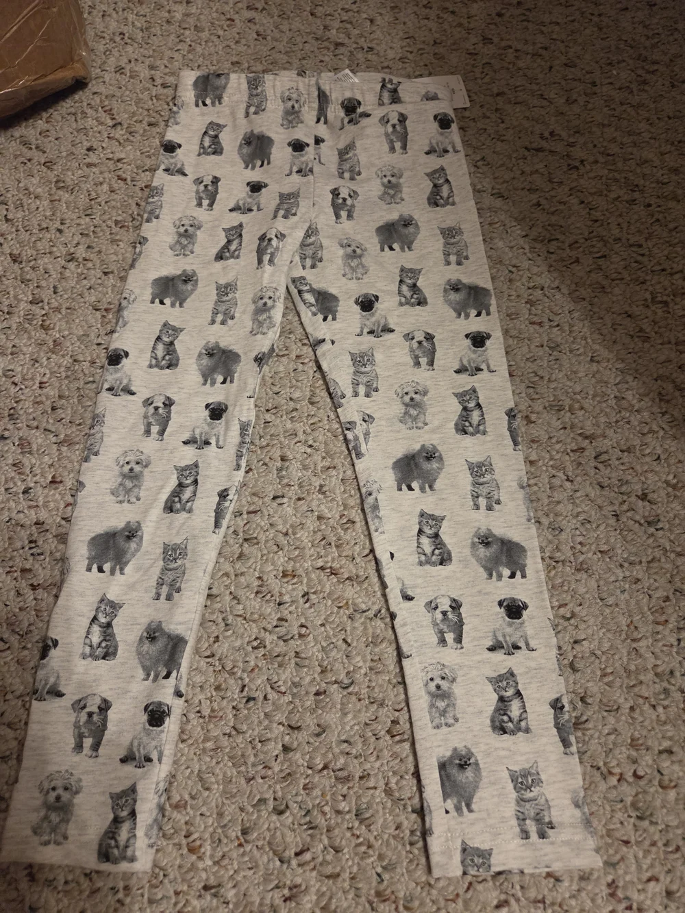 Carter's Beige Kids Leggings with Pet Print